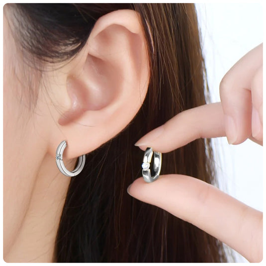 Round Huggie Earrings