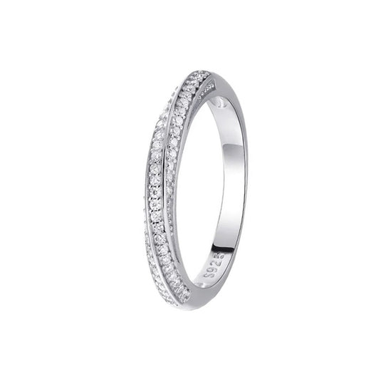 Triple Twist Pave Stackable Band
