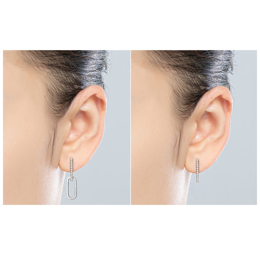 Paperclip Detachable Earrings