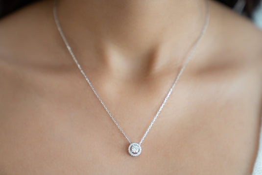 Round Halo Pendant