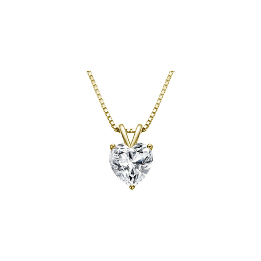 Heart Cut Solitaire Pendant