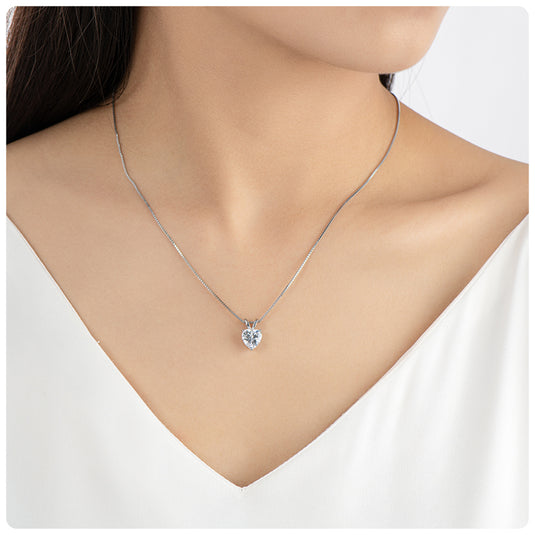 Heart Cut Solitaire Pendant